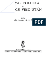 Bardossy Laszlo Magyar Politika A Mohacsi Vesz Utan