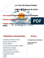 Programación de PIC para mostrar datos binarios, decimales y contadores