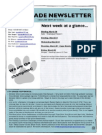 6th Grade Newsletter March 21 2014