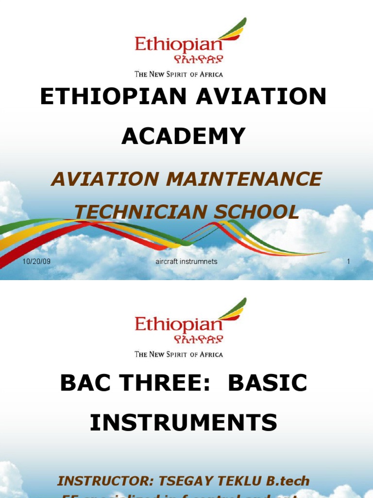 Ethiopian Aviation Academy: Instrument Course | PDF