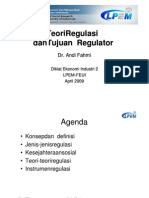 Teori Regulasi Dan Tujuan Regulator