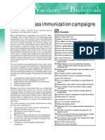 Safety of Mass Immunization Campaigns: Checklist