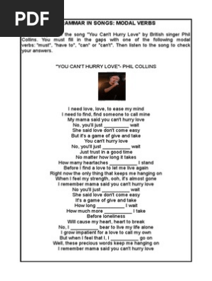 You Can T Hurry Love Pdf
