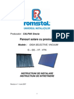 Panouri Solare Presiune-Instalare,Intretinere