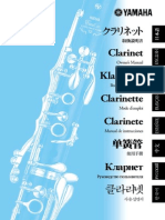 Yamaha Clarinet Owner's Manual Guide