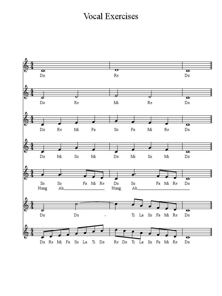 Vocal Warm-Up Exercises Guide | PDF | Career & Growth | Foreign ...