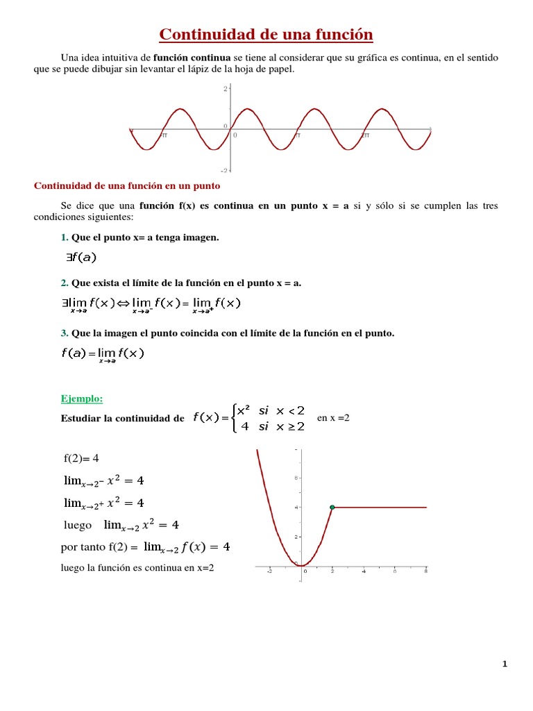 Continuidad de una funcion.pdf Función continua