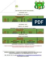 Programación Torneo de Inicio de Año Coocanapro 22 23 24 de Marzo