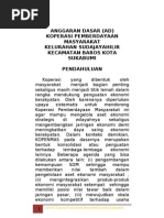 Anggaran Dasar & Anggaran Rumah Tangga Koperasi