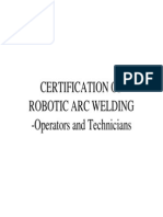 AWS Certification for Robotic Arc Welding Operators