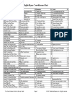 English LDS Hymns Cross-Reference Chart