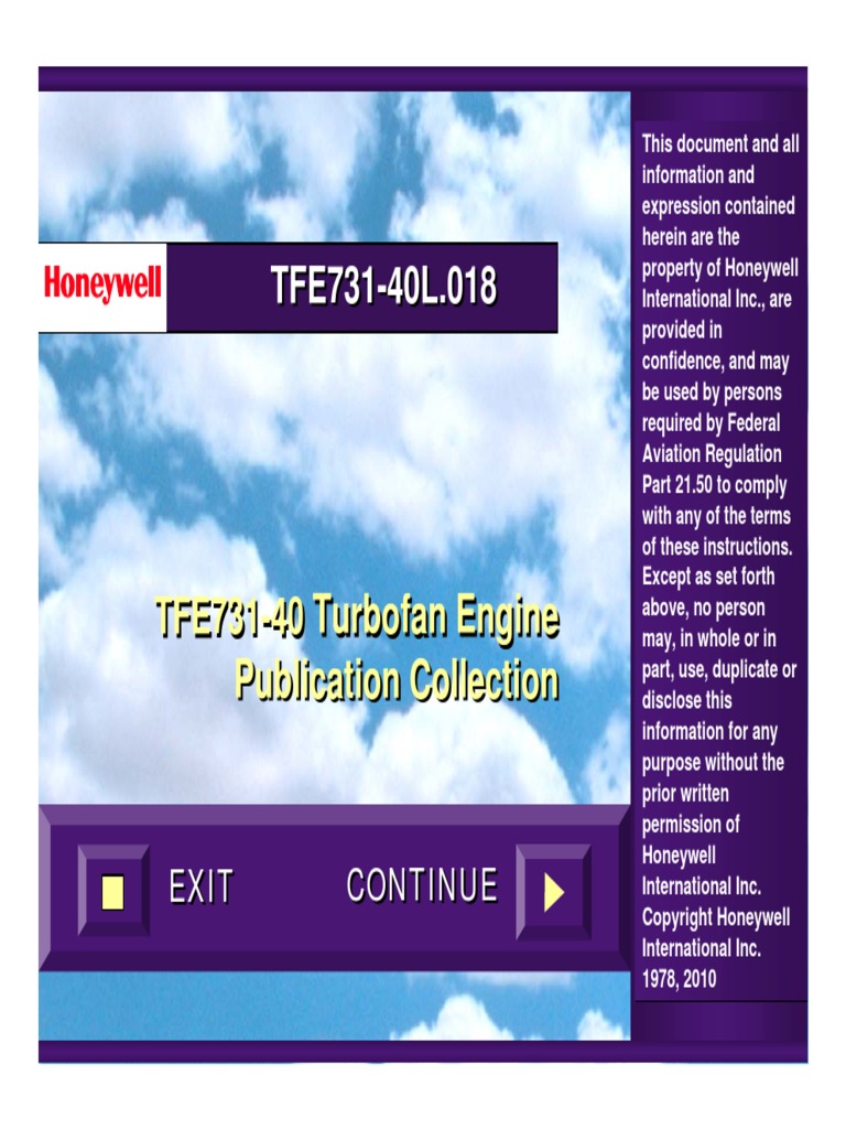TFE731-40 Turbofan Engine Publication Collection PDF | PDF | Turbine ...