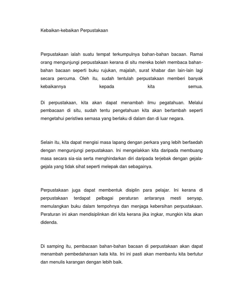 Kebaikan Perpustakaan Pdf