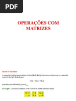 operaçõesmatrizes