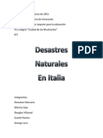 Desastres Naturales en Italia