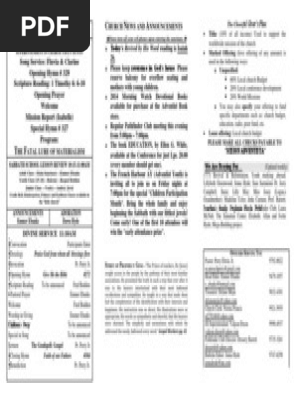 Church Bulletin