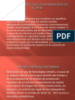 La Problemática de La Informalidad en El Peru