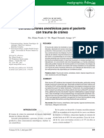 Consideraciones Anestésicas Traumatismo Craneal