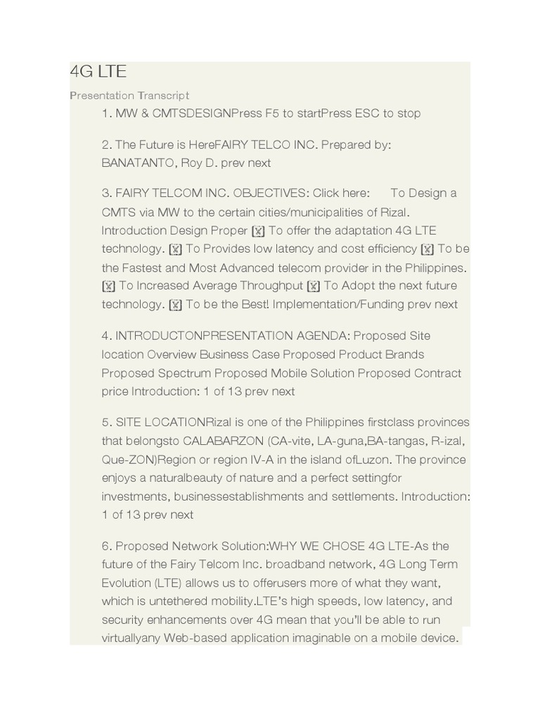 4G Lte PDF | PDF | 4 G | Lte (Telecommunication)