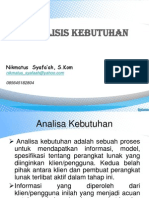 Analisis Kebutuhan Baru