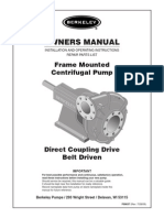 Owners Manual: Frame Mounted Centrifugal Pump