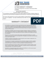 Bolted Tank Warranty Statement