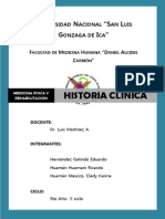 Historia Clinica Rehabilitacion II Unidad