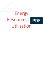 Energy Resources and Utilization