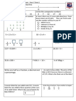 Tenambit PS Maths Assessment Year 6 Term 1