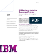 IBM Business Analytics Customized Training: All Customers Are Different Their Training Should Be As Well