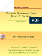 Corporate Governance, Bank Boards & Directors