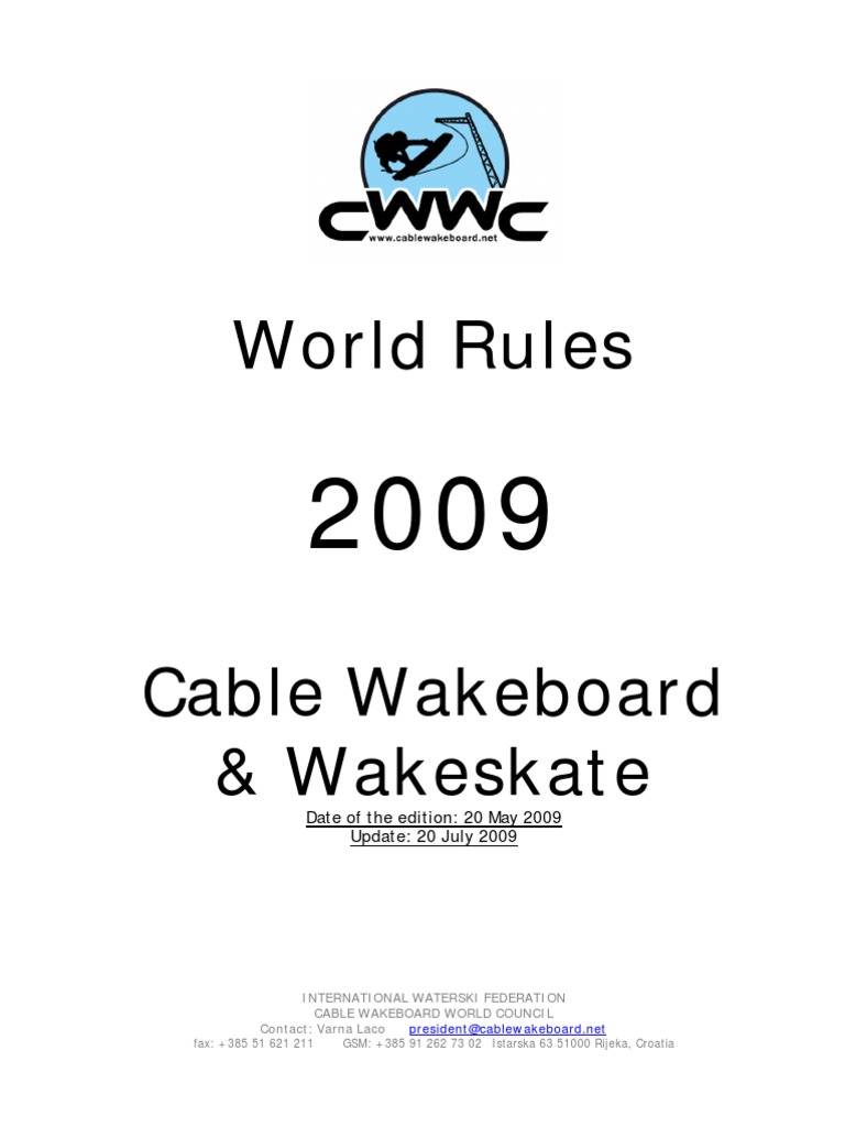 CWWC Rules 2009 | PDF | Competition | Doping In Sport