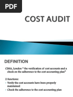 Cost Audit