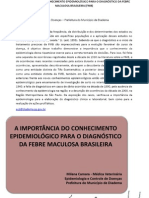 A Importância Do Conhecimento Epidemiológico para o Diagnóstico Da Febre Maculosa Brasileira