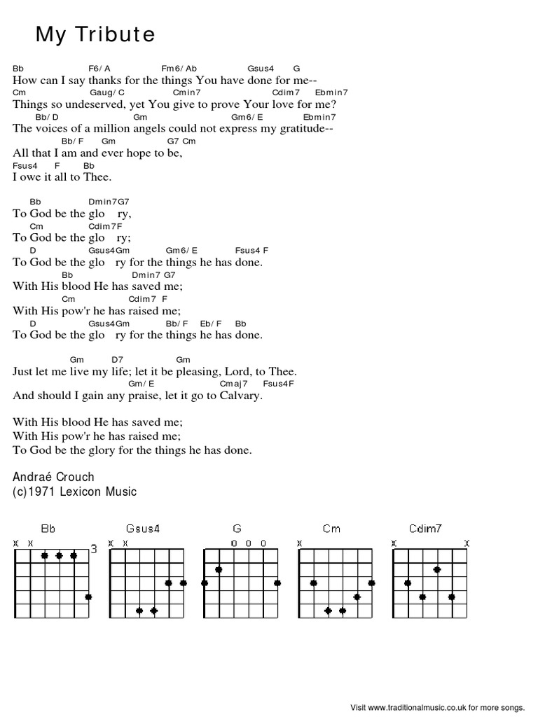 My Tribute Chords