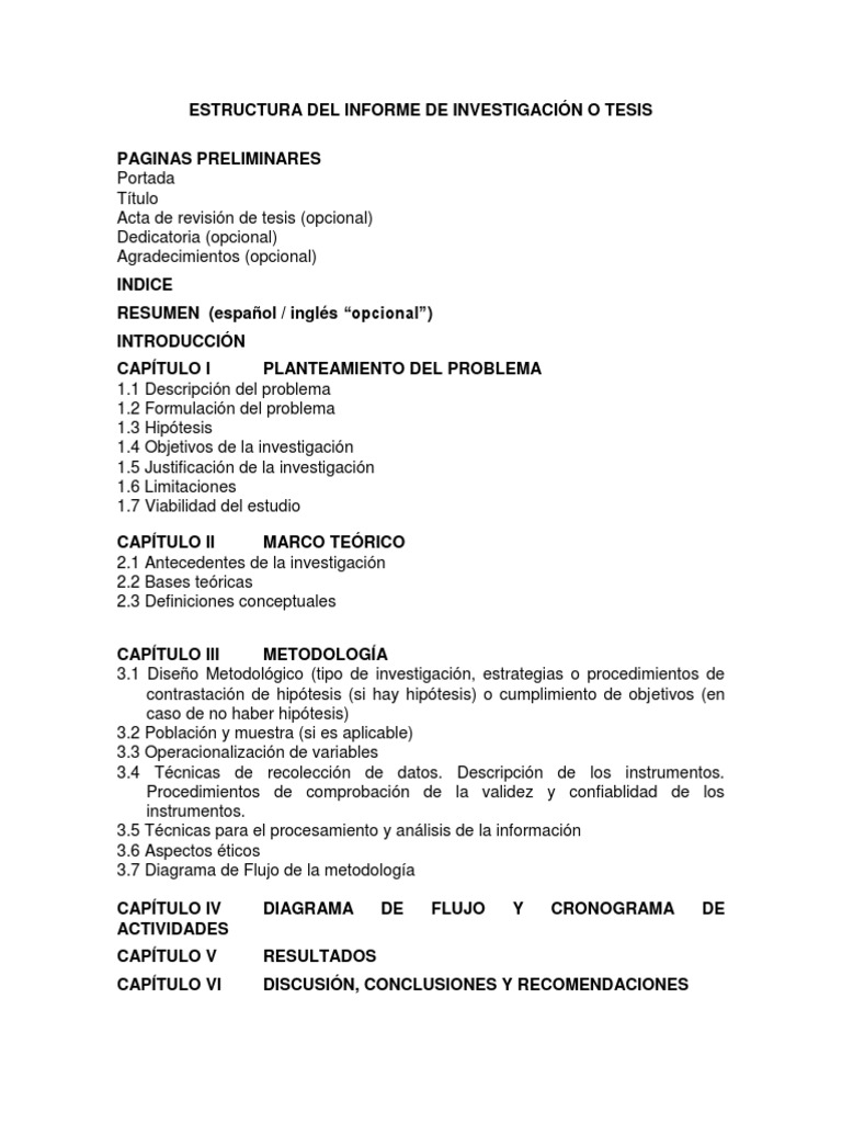 ESTRUCTURA DEL PROTOCOLO DE INVESTIGACIÓN O TESIS