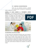 Manejo Del Dolor y Anestesia en Odontopediatria