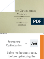 Common Optimization Mistakes