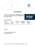 Crompton Greaves Test Certificate