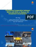 Facilitating Cooperation between NOCs and IOCs to Reduce Oil Investment Uncertainties