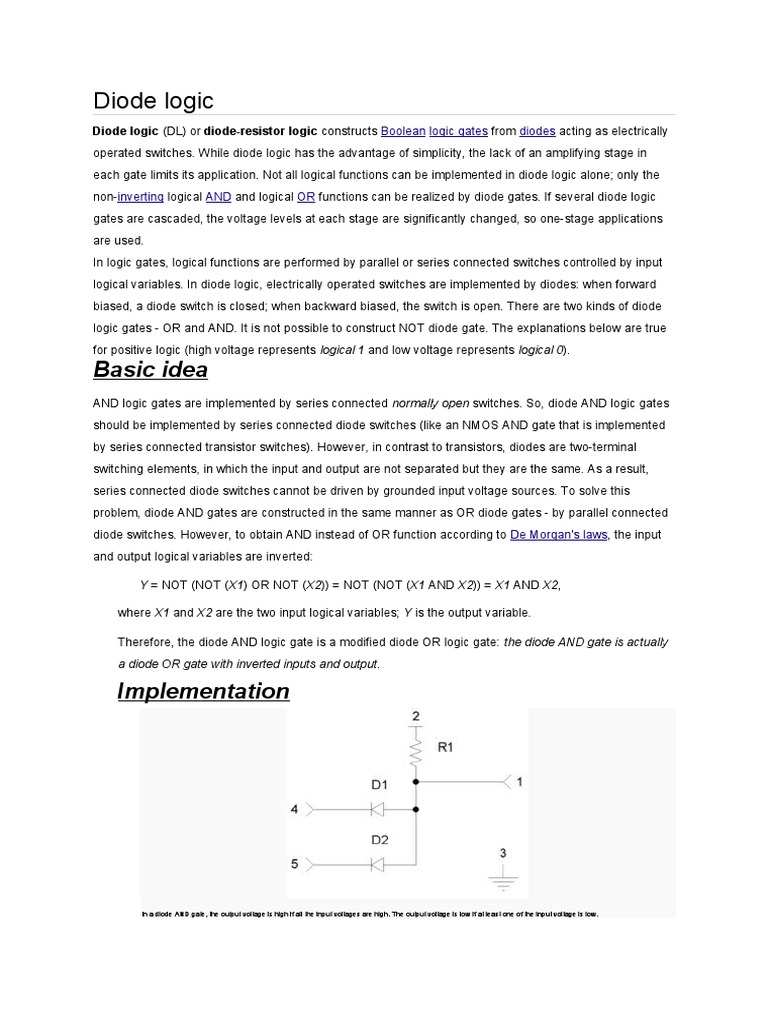 Diode Logic | PDF | Field Effect Transistor | Logic Gate