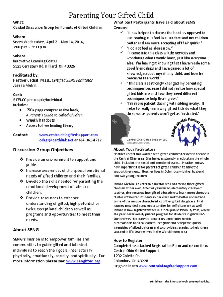 Parenting Gifted Children Group | PDF | Intellectual Giftedness ...