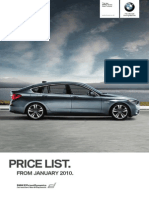 1003 BMW 5 Series Gran Turismo Price List