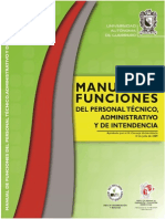 Manual de Funciones Del Personal Tecnico, Administrativo y de Intendencia