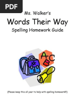 Words Their Way Spelling Homework