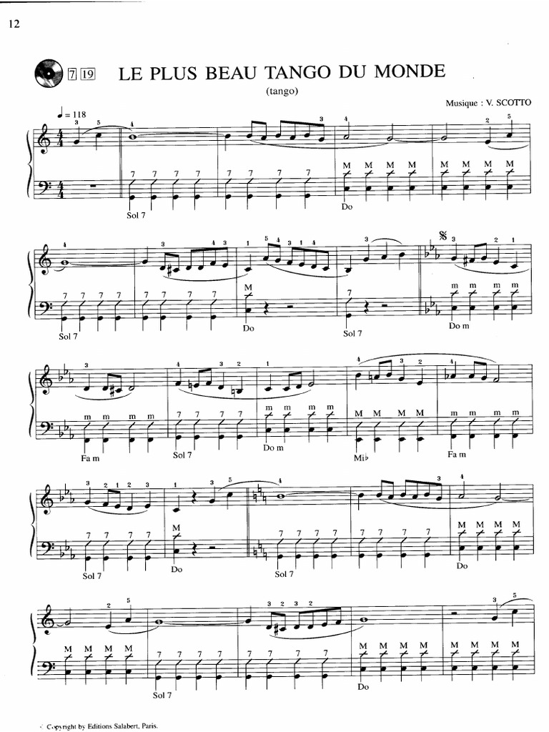 Paroles Le Plus Beau Tango Du Monde