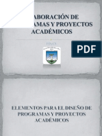 Elaboración de Programas y Proyectos Académicos