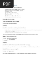 Javascript Standard Concepts