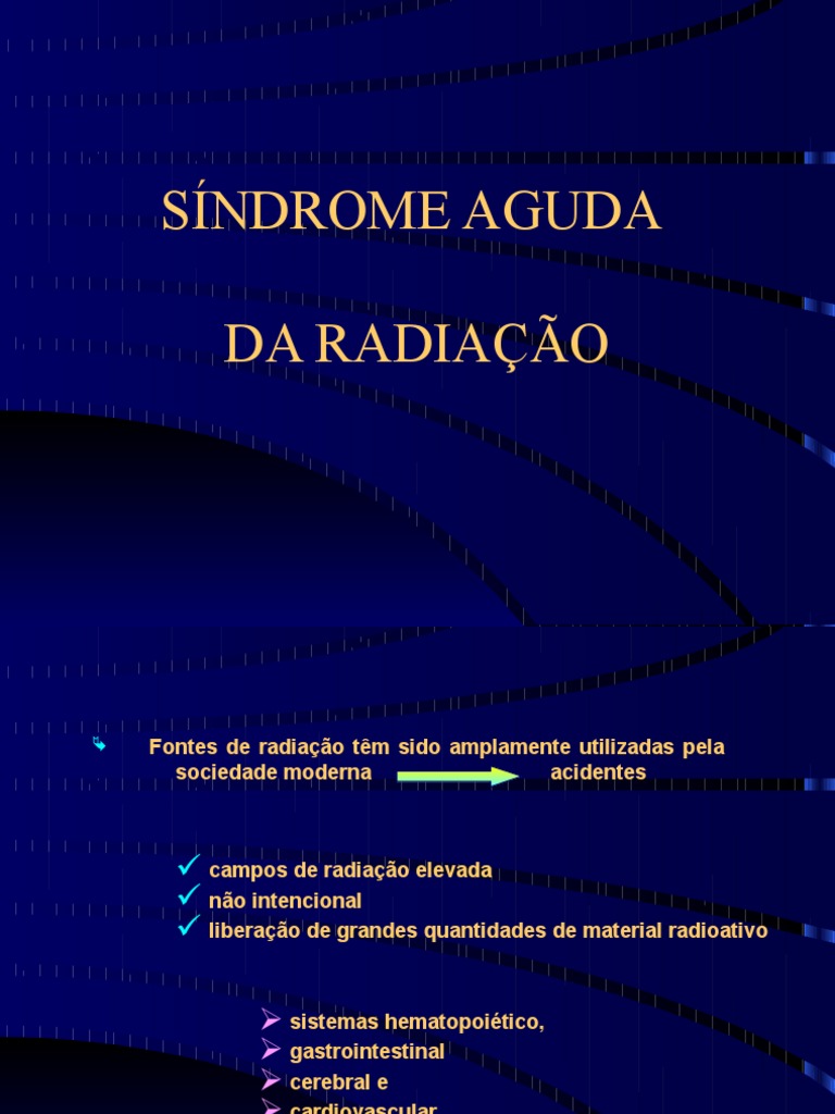 Síndrome Aguda da Radiação: Sintomas e Cuidados | PDF | Sangue | Anemia