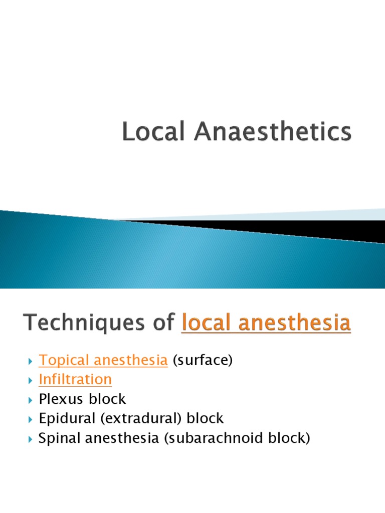 Local Anesthesia Overview and Pharmacology | PDF | Drugs | Clinical ...
